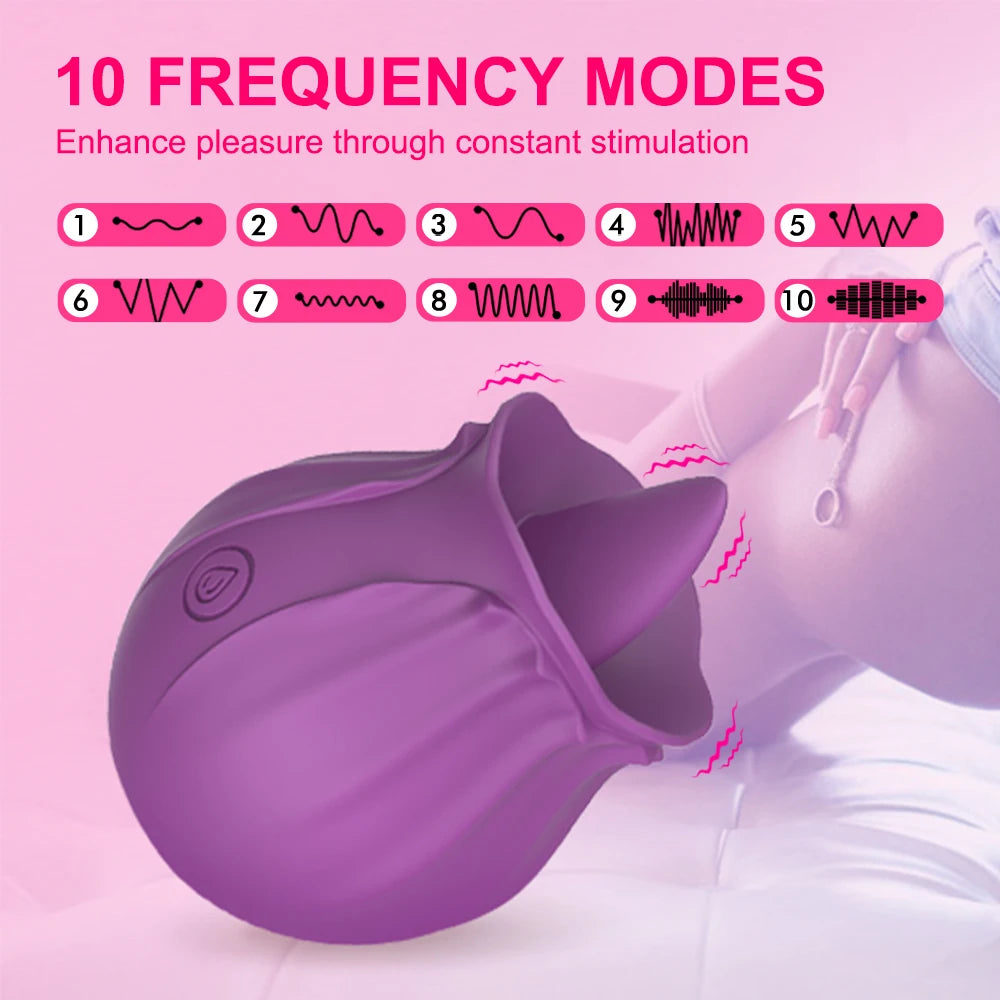 Take Me There Licking Tongue Rose Vibrator